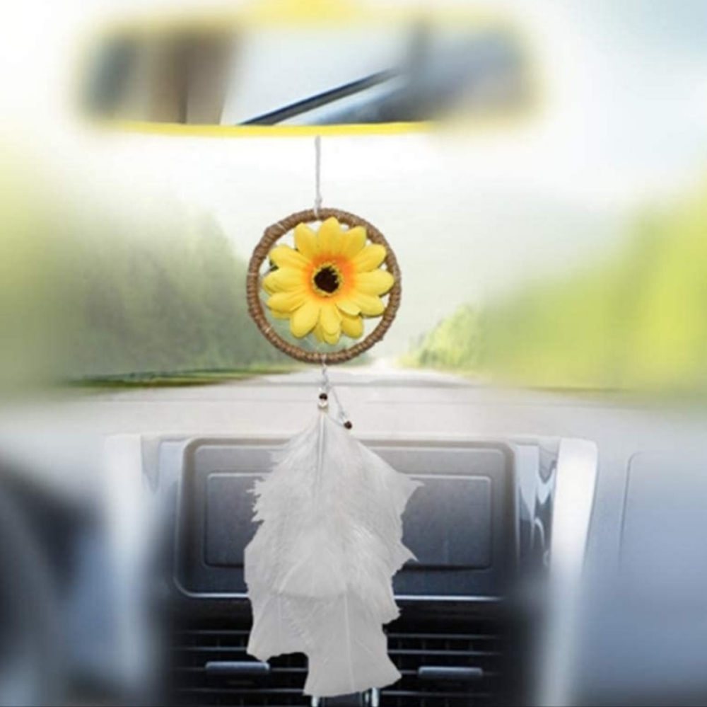 DrCor Handmade Small Sunflower Dream Catcher  Hanging Ornament. Brand New in Bag